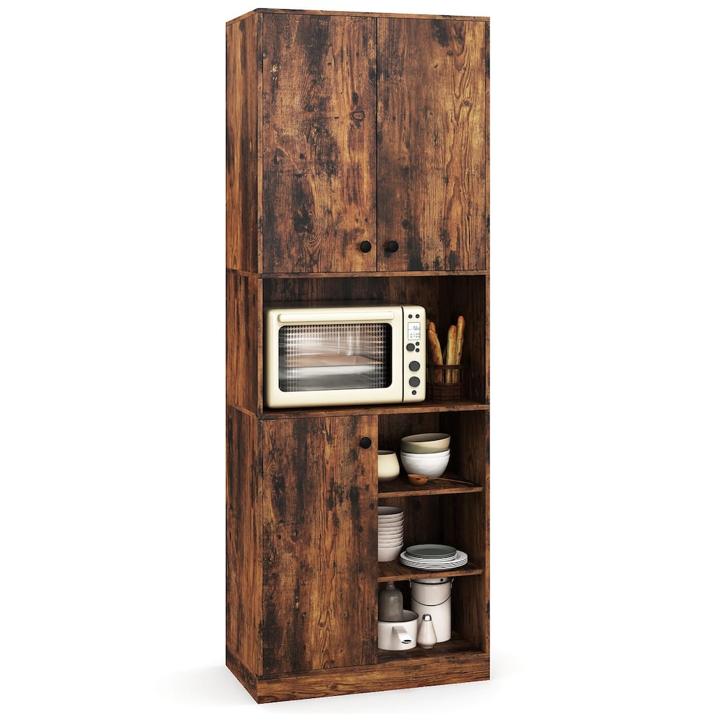 Costway Kitchen Pantry Storage Cabinet 65.5" Tall Modern Hutch Cabinet - See Details