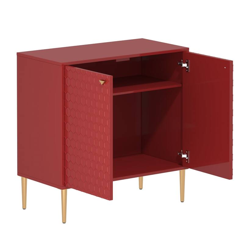 2 Door Blue Locker Accent Cabinet