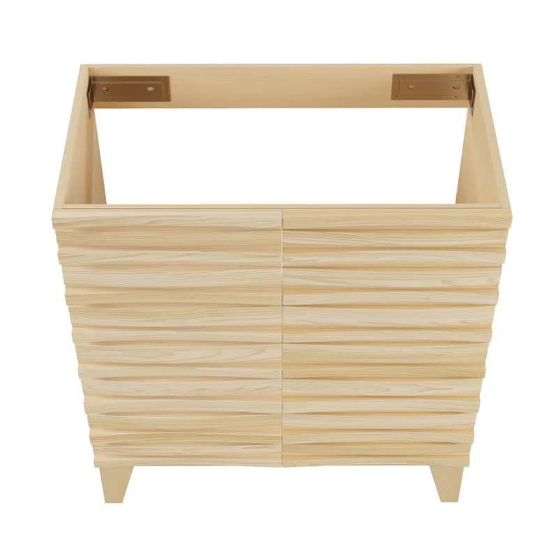 Cascade 30" Freestanding Bathroom Vanity Cabinet Without Top In Natural Oak - 30