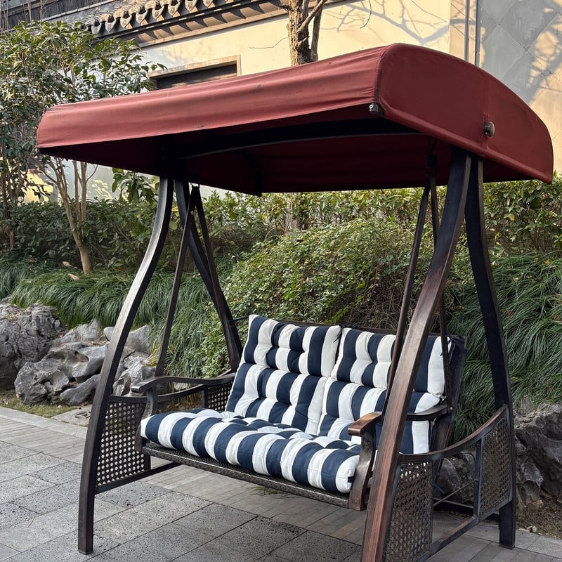2 Pcs Set High Back Patio Chair Cushions, 44'' x 22''x 4''Tufted Rocking Chair Cushions, for Garden Porch Home Office Chair Use