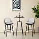 preview thumbnail 3 of 50, Glitzhome Modern 3-Piece Adjustable Bar Table Faux Leather Stool Pub Sets