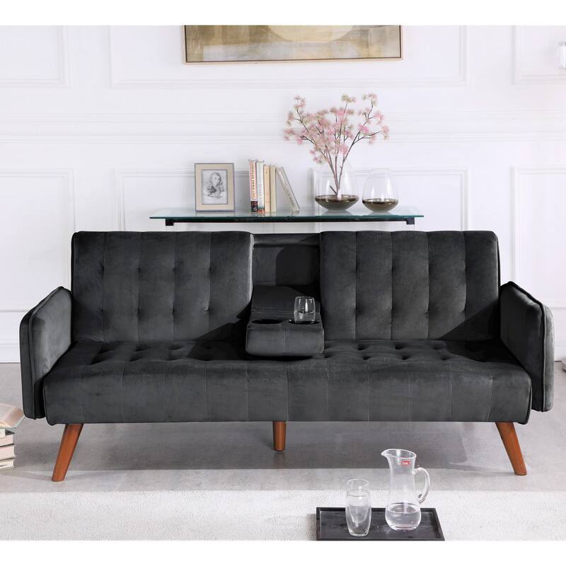 Carson Carrington Salsater Convertible Sleeper Sofa Bed - Black