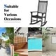 preview thumbnail 18 of 30, Gymax Wooden Rocking Chair Porch Rocker High Back Garden Seat For - See Details