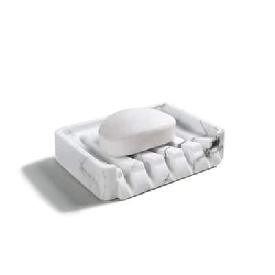Classic Kitchen, Bathroom Faux Marble Soap, Sponge Dish Drainer Holder