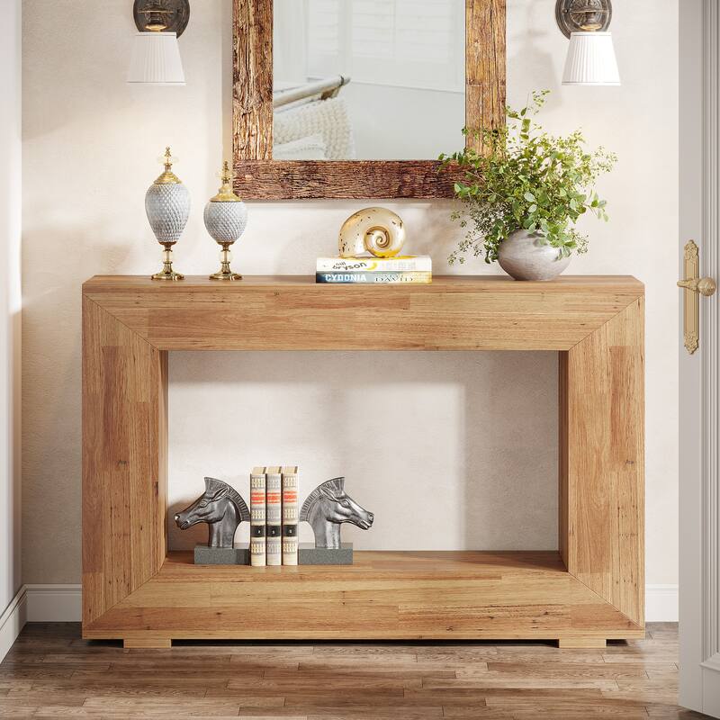 47 Inches Narrow Wood Console Table with Storage - 47.24" W x 29.1" H x 11.81" D