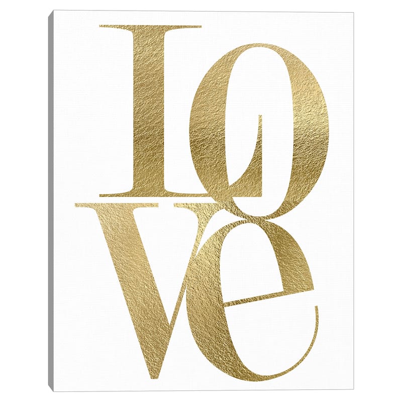 Love Stack Gold by Nikki Chu Canvas Art Print