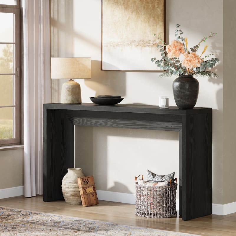 55.1-Inch Wood Long Console Table Sofa Table for Entryway Living Room