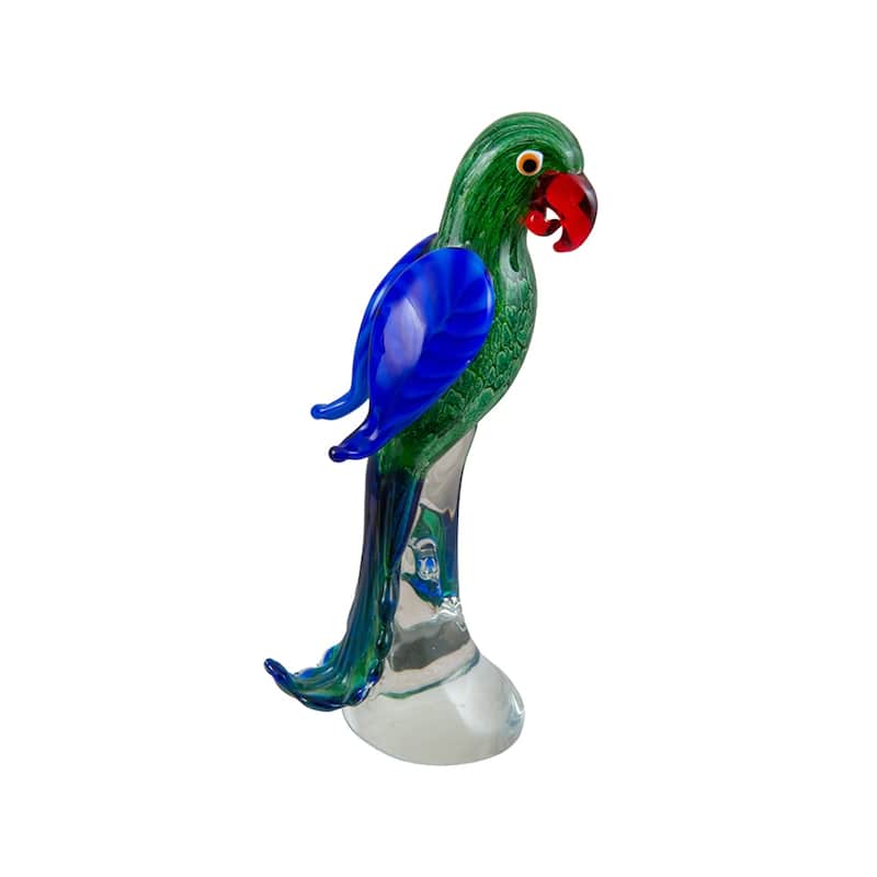 Zuma Parrot Handcrafted Art Glass Figurine