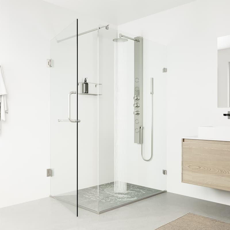 VIGO Sutton 58" H x 4" W 4-Jet Shower Panel with Round Shower Head