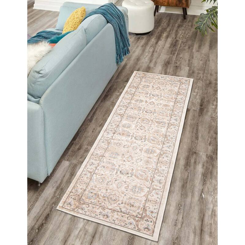 ECARPETGALLERY Machine Woven Tuscany Ivory Area Rug