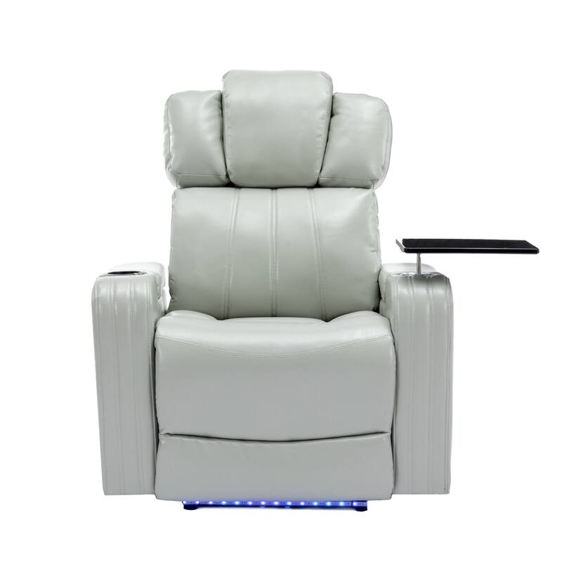 Power Recliner Individual Seat Home Theater Recliner with Cooling Cup Holder, Bluetooth Speaker, LED Lights, USB Ports