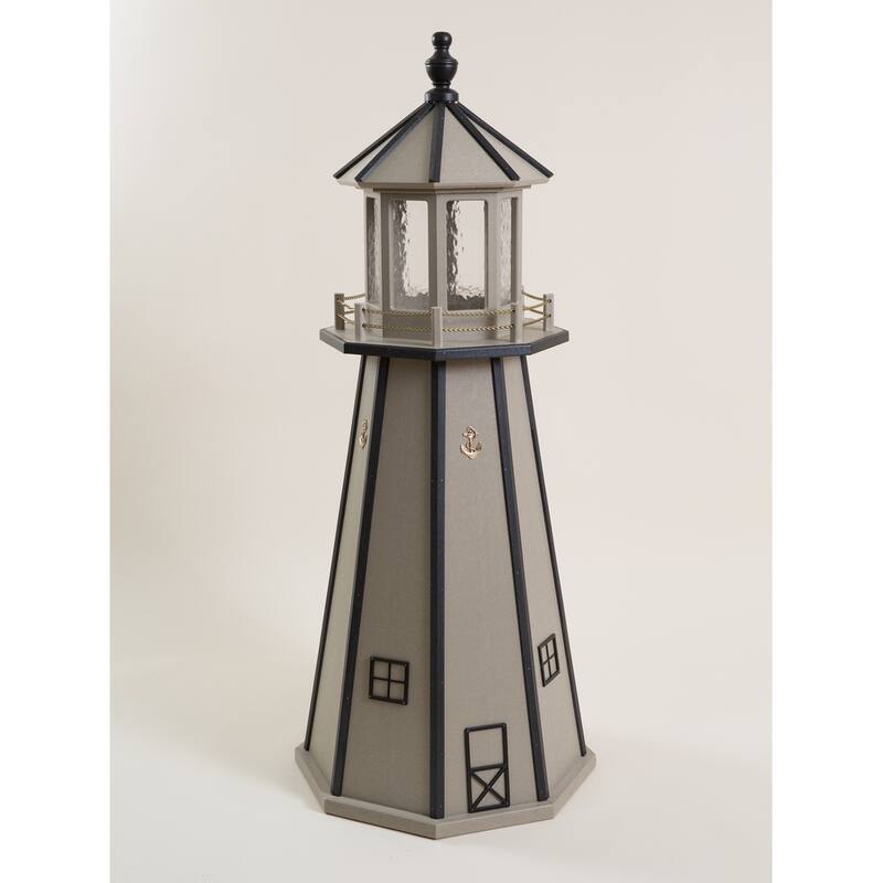 Poly Lighthouse - 3 Foot - Clay/Black