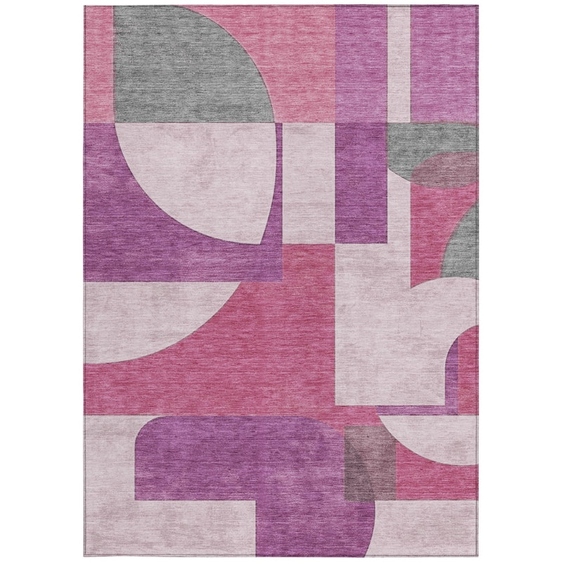 HomeRoots Geometric Modern Rectangle Outdoor Rug