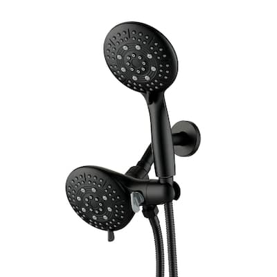 YASINU 6-Spray Round High Pressure Shower Faucet in Matte Black