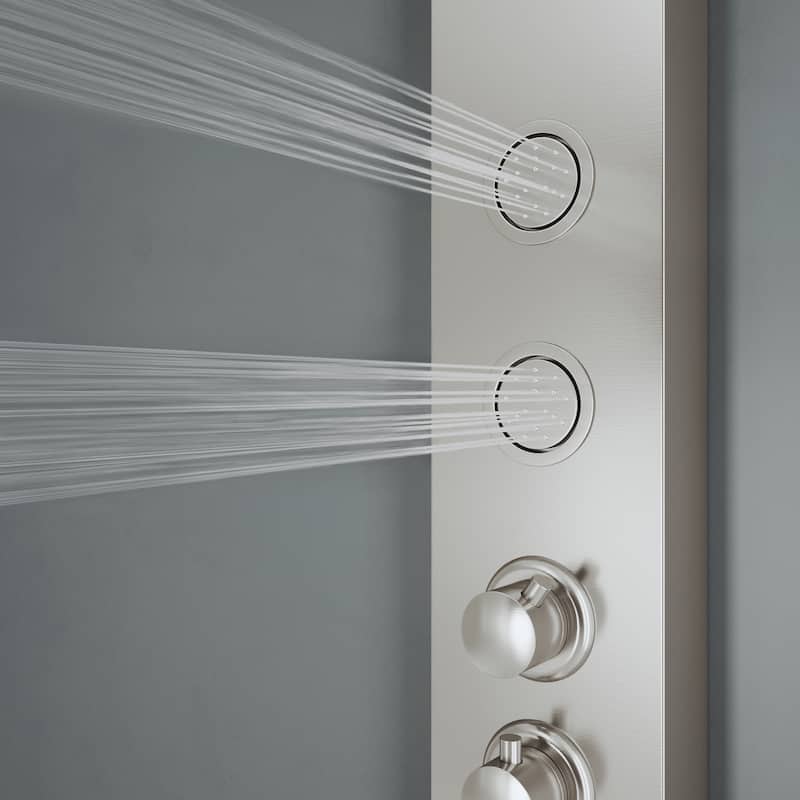 VIGO Ellington 59" H x 6" W 4-Jet Shower Panel with Round Shower Head