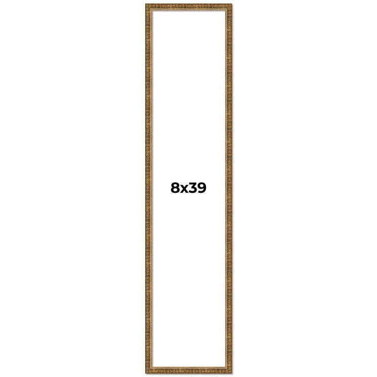 8x39 Frame Gold Solid Wood Picture Frame - Complete Modern Photo Frame