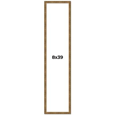 8x39 Frame Gold Solid Wood Picture Frame - Complete Modern Photo Frame