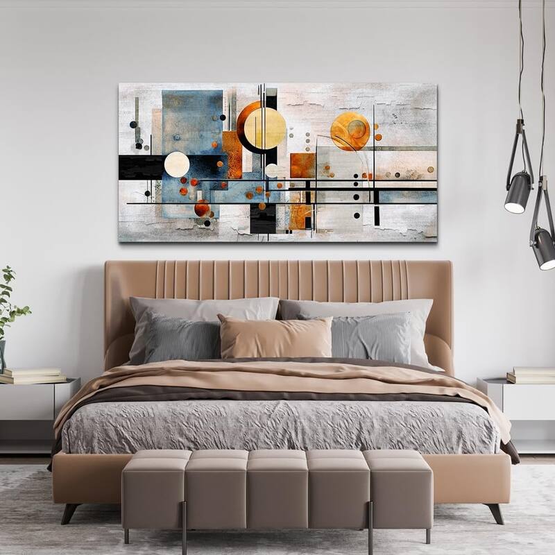 Color Block Line Canvas Prints, Abstract Pictures