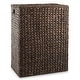 preview thumbnail 15 of 22, Large Laundry Hamper Basket w Lid and Liner Water Hyacinth