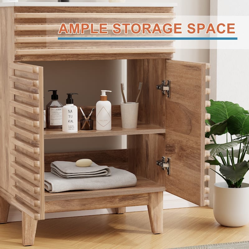 Bathroom Vanity Set W/Drop in Sink Faucet Cabinet Combo