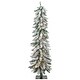 preview thumbnail 3 of 13, Pre-Lit Pencil Flocked Alpine Artificial Christmas Tree - Clear Lights