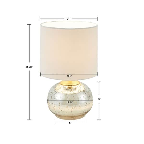 Saxony Metallic Glass Table Lamp Mini Bedside Table Lamp Nightstand ...