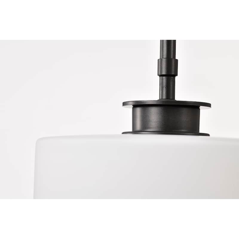 Warren 8 Inch Pendant Gun Metal with Satin White Glass - Gun Metal