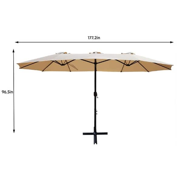 Shop Black Friday Deals On Morigio 15x9 Foot Rectangular Outdoor Patio Umbrella By Havenside Home Overstock 30701799