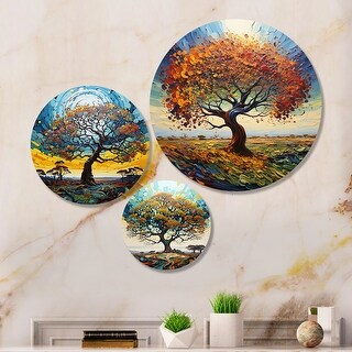 Designart "Baobab Tree Dancing I" Botanical Metal Art Living Room ...