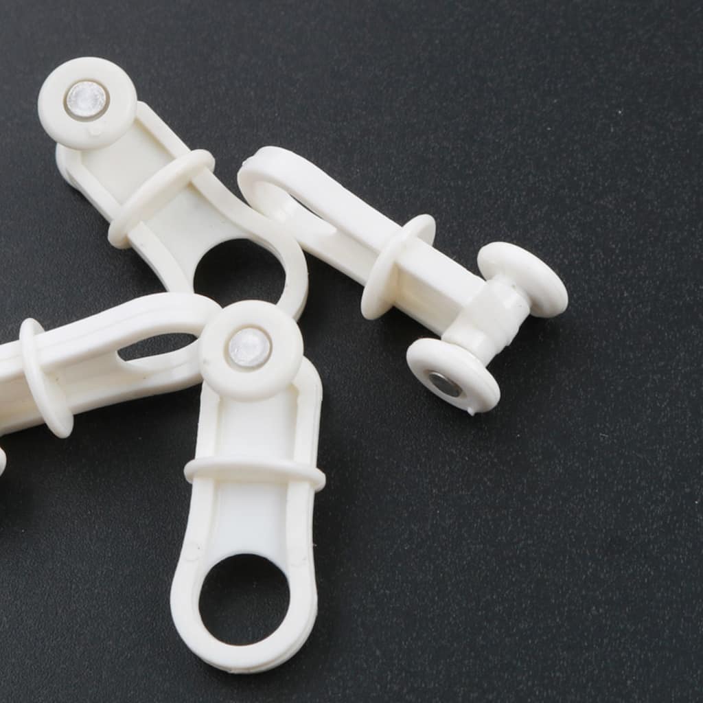 8 Pcs 8.5mm Dia Wheel Plastic Installation Curtain Track Rollers White