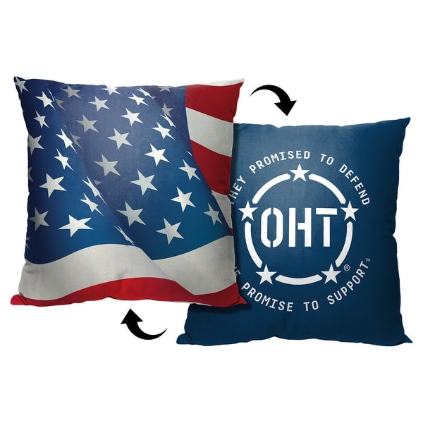 slide 2 of 5, Operation Hat Trick Flag Sway 18 Inch Throw Pillow