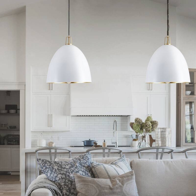 Industrial Dome Metal Hanging Pendant Light Fixtures for Kitchen Island