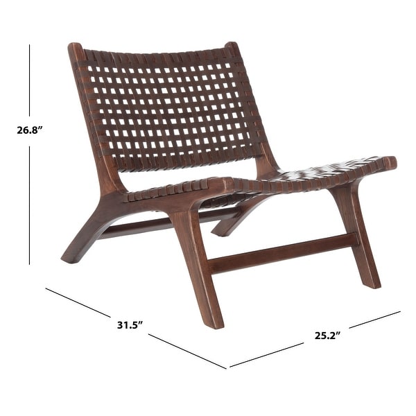 Safavieh soleil leather woven accent hot sale chair