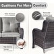 preview thumbnail 17 of 22, Outdoor Furniture Loveseat Couch High Back Wicker Sofa