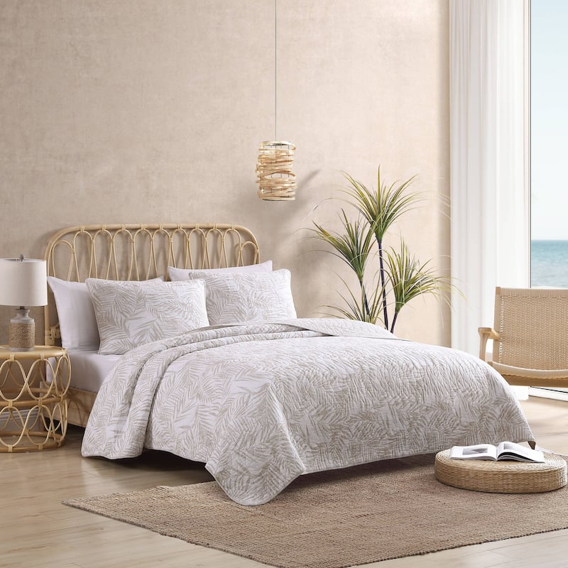 Tommy Bahama Palmday Cotton Reversible Quilt Set