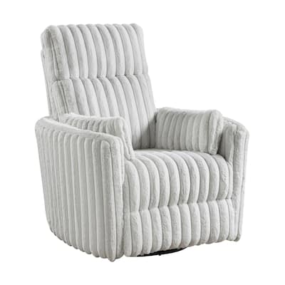 Pendu Corduroy Swivel Glider Manual Reclining Chair