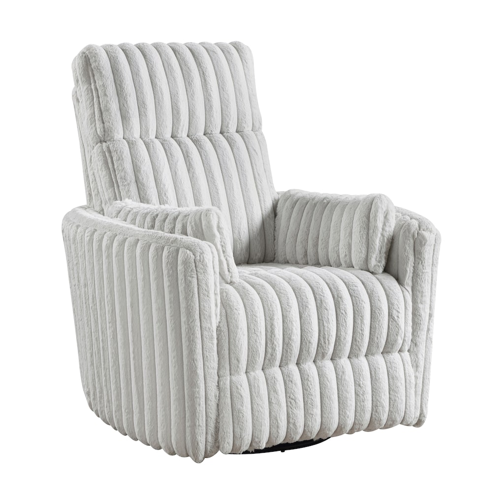 Pendu Corduroy Swivel Glider Manual Reclining Chair