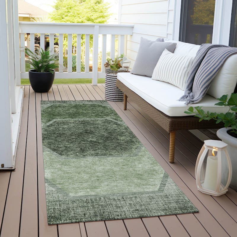 Machine Washable Indoor/ Outdoor Chantille Modern Boho Rug