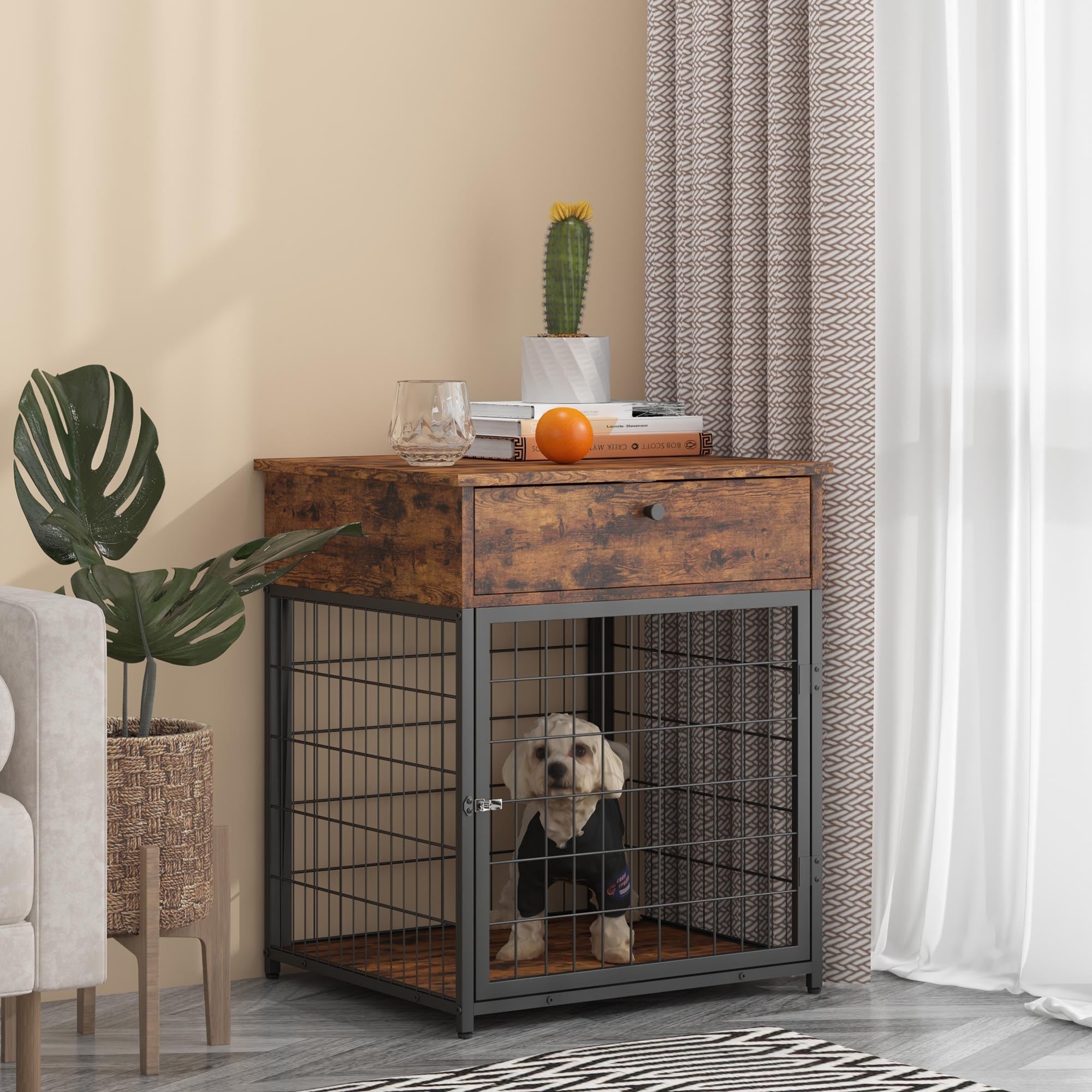 End Table Nightstand Dog Crates for small dogs Bed Bath