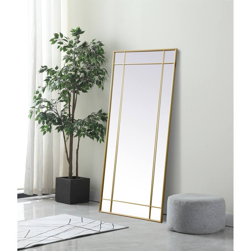 Elegant Lighting MR3FL3070 Viola 30" W x 70" H Rectangular Framed