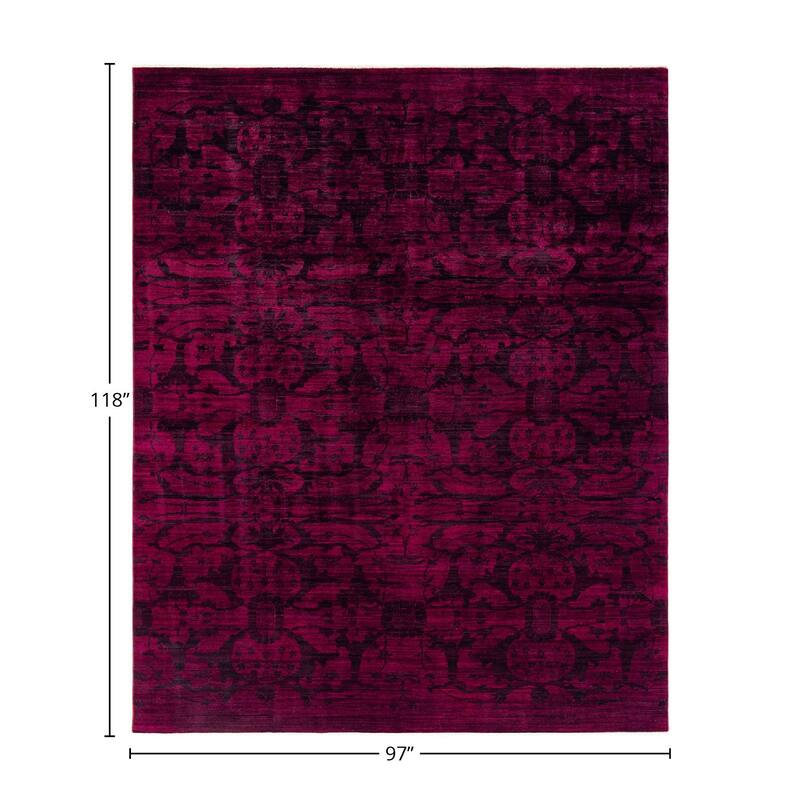 Vibrance, One-of-a-Kind Hand-Knotted Area Rug - Red, 8' 1" x 9' 10" - 8' 1" x 9' 10"