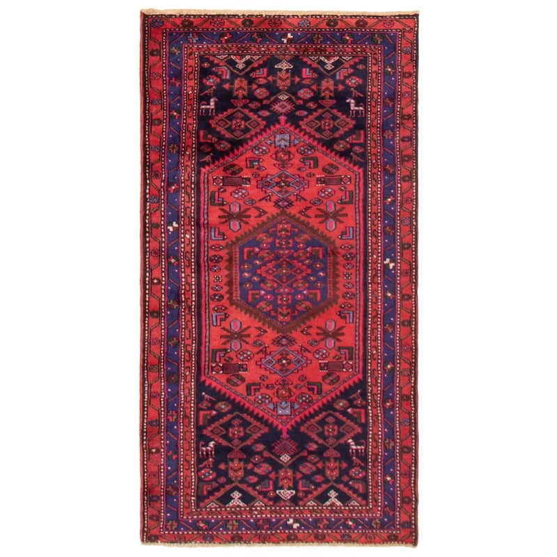 ECARPETGALLERY Hand-knotted Andelz Red Wool Rug - 3'3 x 6'4 - Red - 3'3 x 6'4