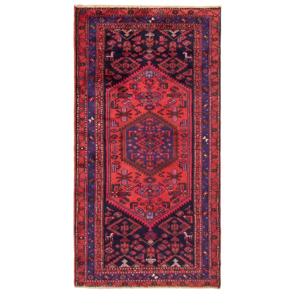 ECARPETGALLERY Hand-knotted Andelz Red Wool Rug - 3'3 x 6'4