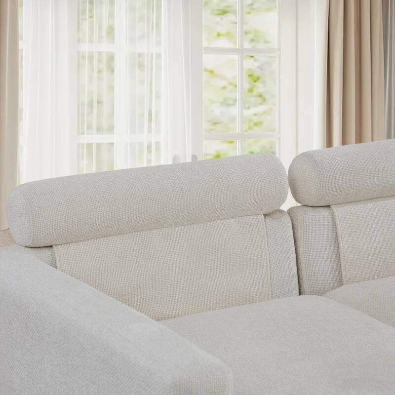 63.4"W Chenille Combination Sofa,Sofa Bed with Cushions & Metal Legs