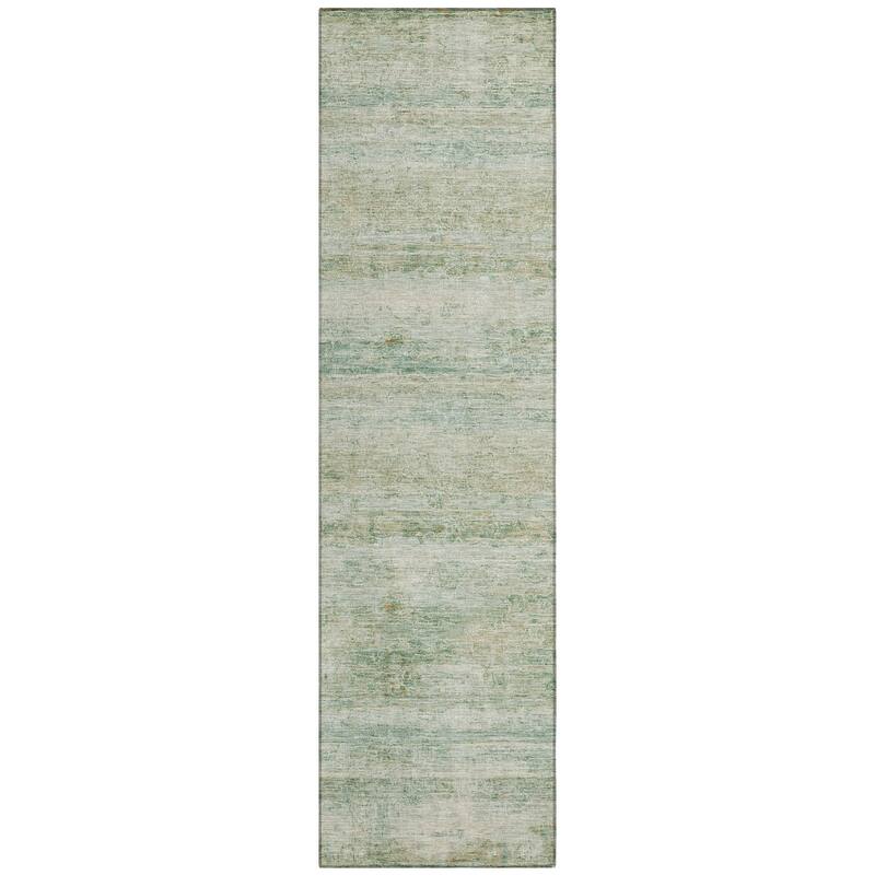 Machine Washable Indoor/Outdoor Watercolor Ombre Chantille Rug