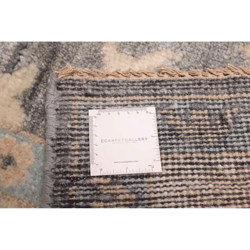 ECARPETGALLERY Hand-knotted Modern Oushak Charcoal Wool Rug - 8'2 x 9'11