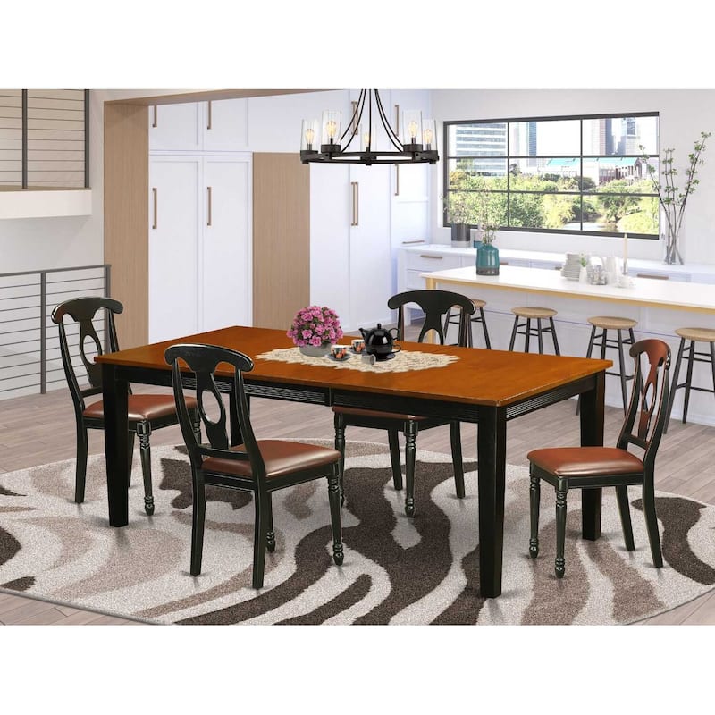 Dining Table Set Wood Kitchen Table Chairs Set for 4-5 People