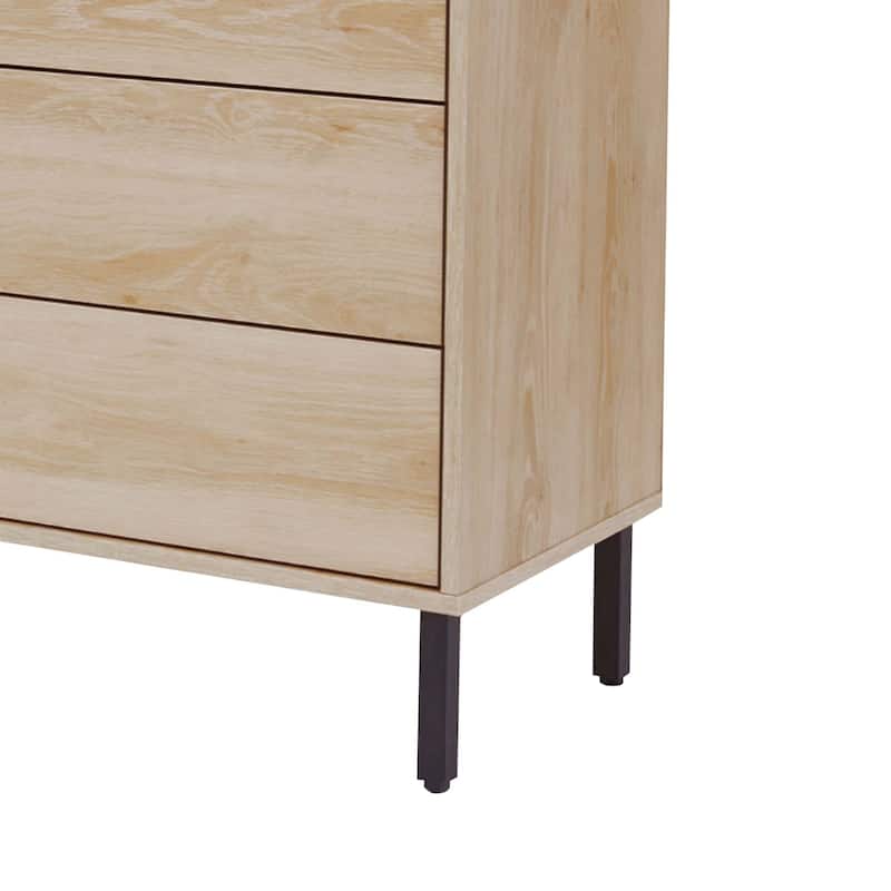 Teamson Home Cairo 3 Drawer Sideboard, Oak - 47.5"L x 15.75"W x 29.75"H