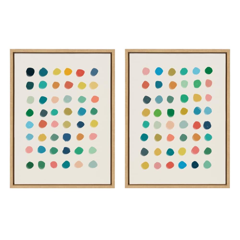 Kate and Laurel Sylvie Meditation 1 and 2 Framed Canvas by Kelly Knaga