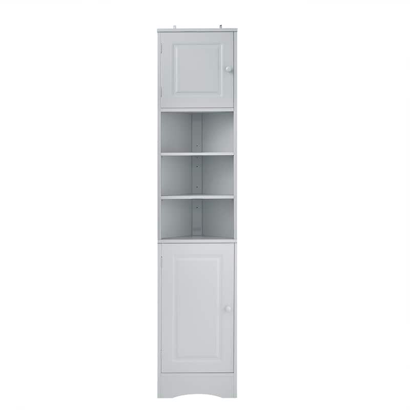 Corner Cabinet for Bathroom - Bathroom Storage Cabinet with Adjustable Shelves